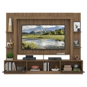 Rack Estante com Painel e Suporte Tv 65" e 2 portas