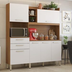 Armário de Cozinha 6 Portas 2 Gavetas