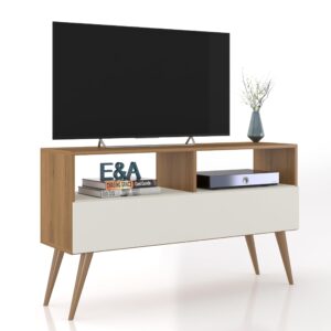 Rack Bancada Tv 43" com pés Retro 1 Gaveteiro