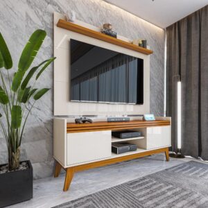 Rack ripado 2 Portas com Painel para Tv 50 Polegadas